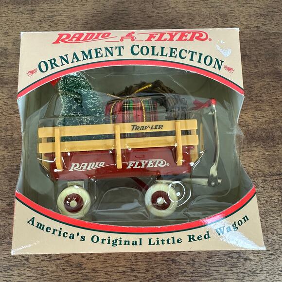 NEW 1997 Radio Flyer Christmas Ornament Collection Model 104 Little Red Wagon - Picture 1 of 7